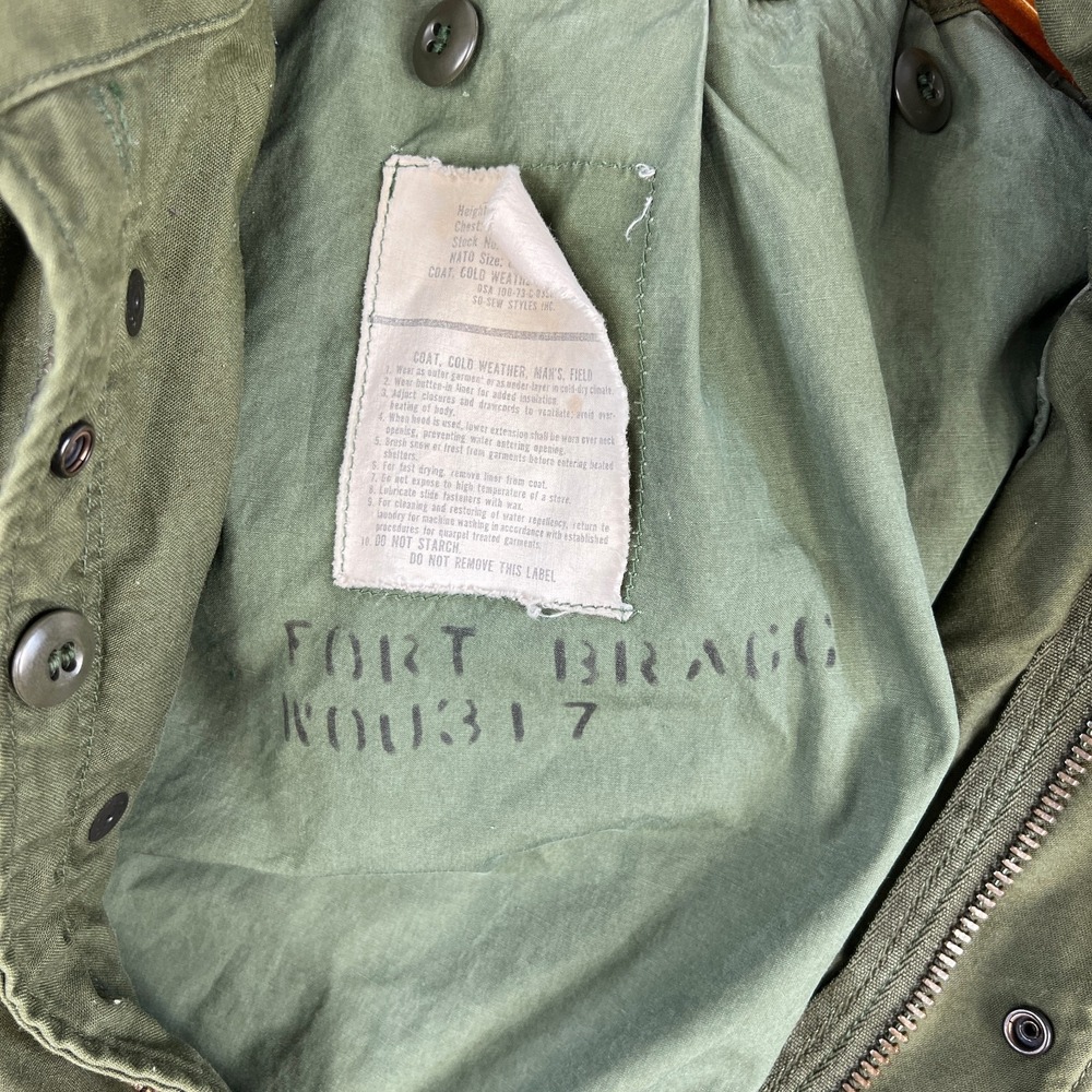 Vtg 1973 US Army M-65 Field Jacket Small‎ Long So-Sew Styles Cold Weather Coat - Picture 10 of 16